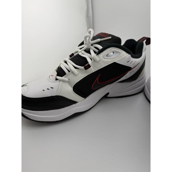 NIKE AIR MONARCH IV 4 EXTRA WIDE 4E WHITE/BLACK/RED CROSS TRAINER MEN SIZE 9.5W - Picture 2 of 8